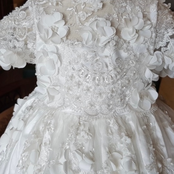 Heirloom Christening Gown with Bonnet and Booties - Picture 5 of 9